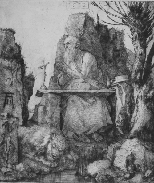 Albrecht Dürer, Saint Jerome by a pollard willow, 1512