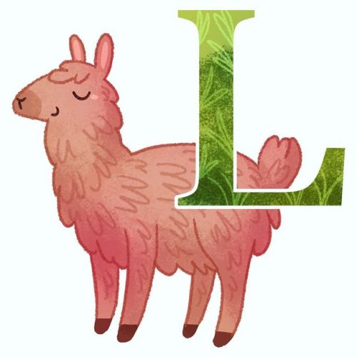 L is for Llama #llama #animals #alphabet #illustration #illustrationartists #illust #art #artistsoni