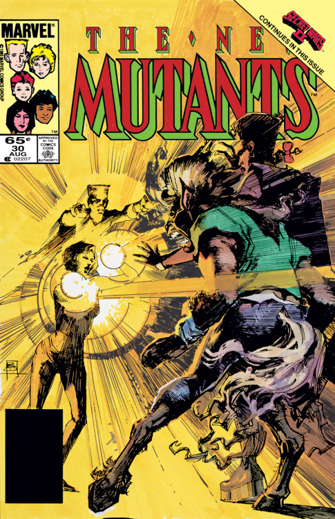 digsyiscomics:New Mutants #30, August 1985, written by Chris Claremont, penciled by Bill Sienkiewicz