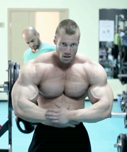 Handsome, with mounds of muscles and awesome pecs and nips - WOOF