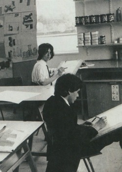 bluemondays: 14 year old Johnny Marr in art class, 1977