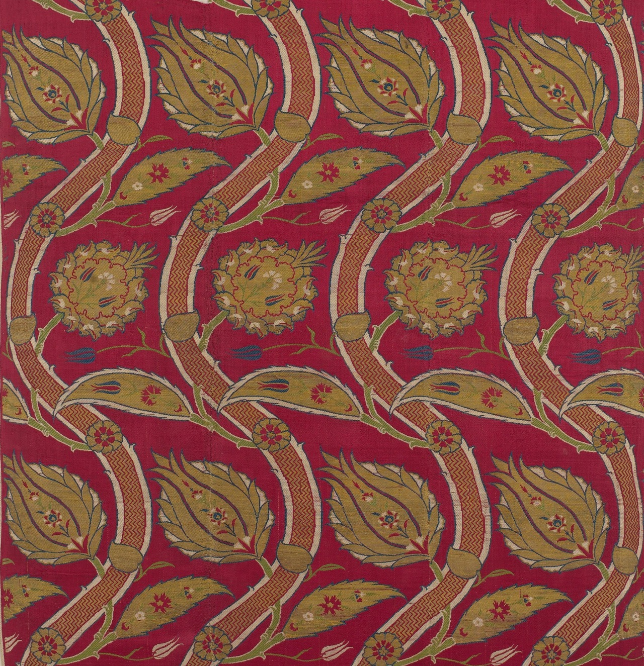 Silk textile with metal-wrapped gold thread, Ottoman Istanbul, ca. 1565–80Source: Met Museum