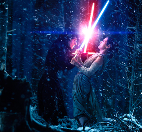 uncawanwo:Rey and Kylo Ren/Ben Solo in The Force Awakens -The Last Jedi - The Rise of Skywalker
