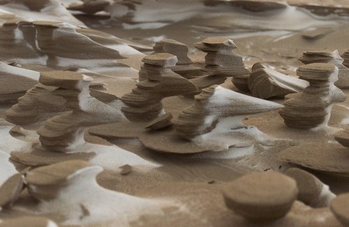 Wind, ice and sand Wandering along the beaches of an icy Lake Michigan, the photographer spotted the