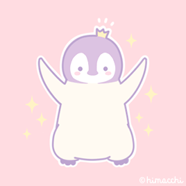 meet my OC Pinku! She’s a pastel emperor penguin chick and is, obviously, a princess! (。・ω・。)