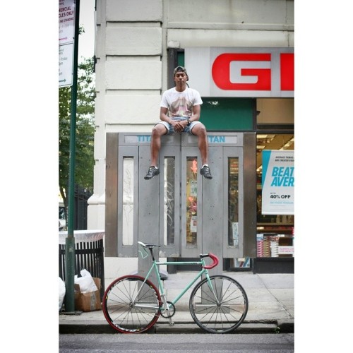 trackordienyc:  Chuck said to call Tyrone! #TrackOrDieNYC #FixedGear #NYC #bicycle