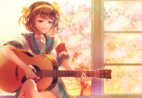 Another late post ack. The Haruhi illustration I drew for AmaLee&rsquo;s &lsquo;God Knows&rsquo; Eng