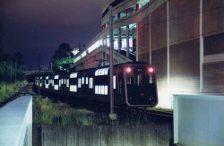 doubledeckertrains:  Very late night shot of a T-set at Miranda in the Sutherland Shire by navarzo4 on Flickr.
