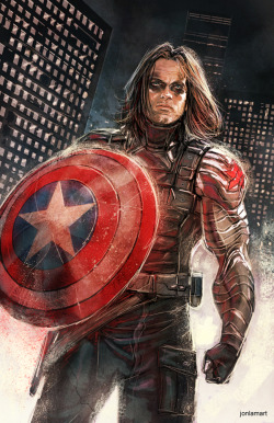 jonlamart:  Winter Soldier Fanart…dude is a pure badass!  -JonLamArt www.jonlamart.carbonmade.com jonlamart@gmail.com 