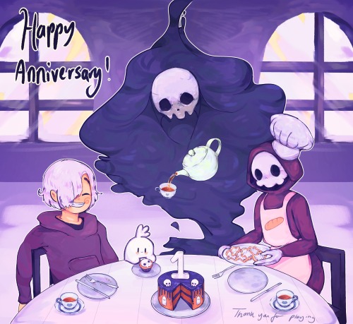 Happy Halloween, reapers.  ✨*looking at anniversary date* oh wow, it’s been a year. *looks at concep