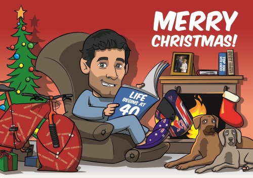 markwebber-annneal: markwebberaus: Lovely xmas card from Mark!  Merry Christmas from this little cut