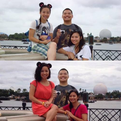 2006? - 2015 #siblings #flashbackfriday #epcot (at Epcot - Walt Disney World)