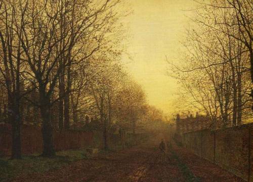 Wimbledon Park, Autumn After Glow, 1866, John Atkinson GrimshawMedium: oil,canvas