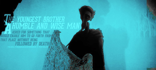 nearlyheadlessfinnick:  “There were once three brothers who were traveling along a lonely, winding road at twilight.” 