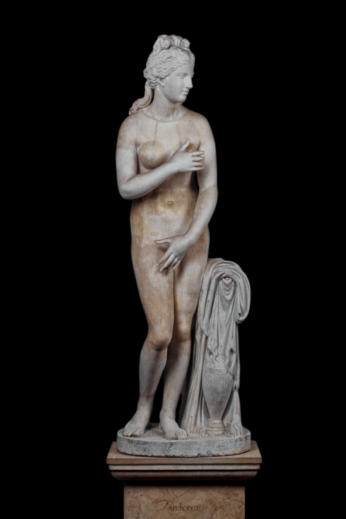 greekromangods: Aphrodite (Aphrodite Pudica, Type Capitoline) End of 4th century AD Marble Staatlich