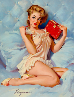 vintagegal:  “Thinking of You” by Gil Elvgren, 1962