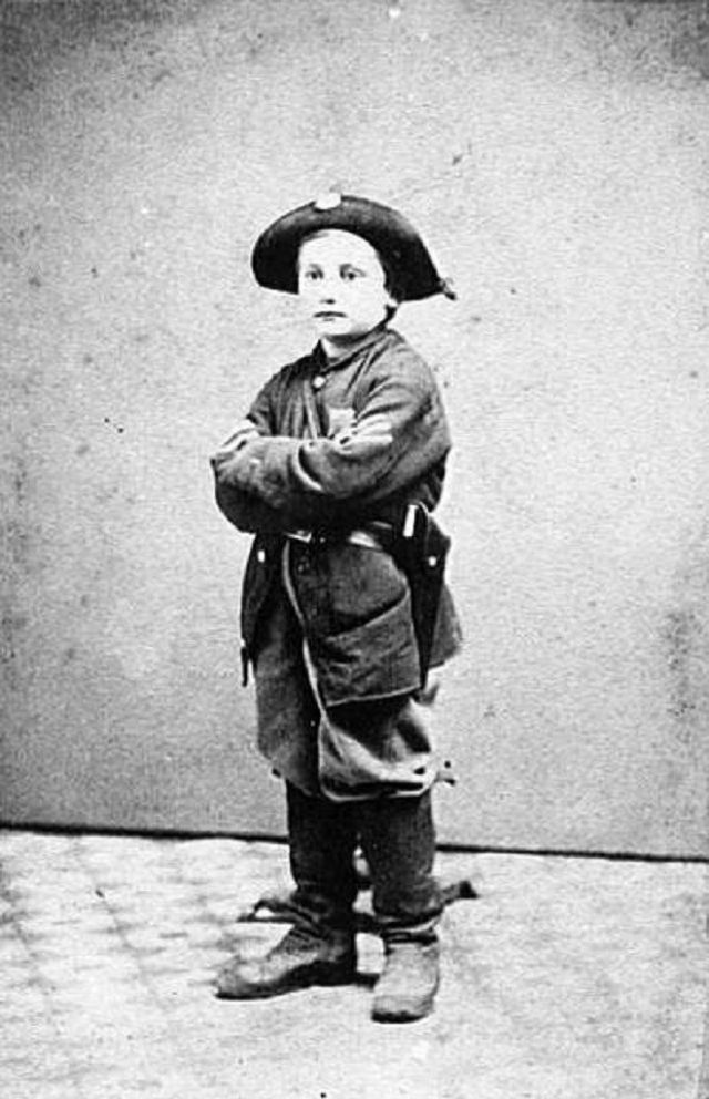 vintageeveryday:  Portraits of John Clem, who was 12 years old when he became a Civil