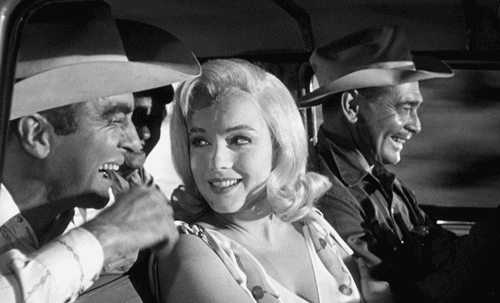 jacquesdemys:  Montgomery Clift, Eli Wallach, Marilyn Monroe and Clark Gable in The