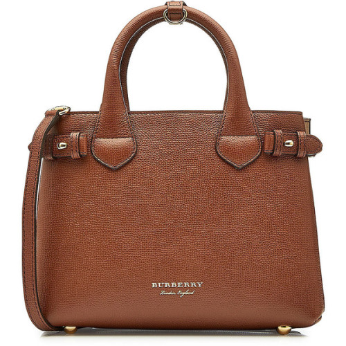 Burberry Small Banner Leather Tote ❤ liked on Polyvore (see more leather purses)