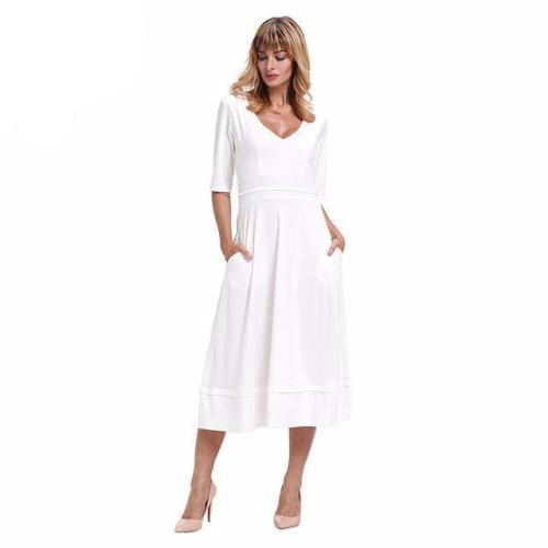 favepiece:Half Sleeve High Waist Dress - Get 10% OFF with code TUMBLR10!