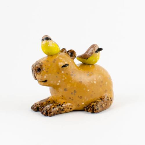 figdays:  capybara with friends, ooak animal