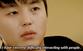 krdramas:“I have a small problem. I have a disorder that prevents me from interacting… I mean…”