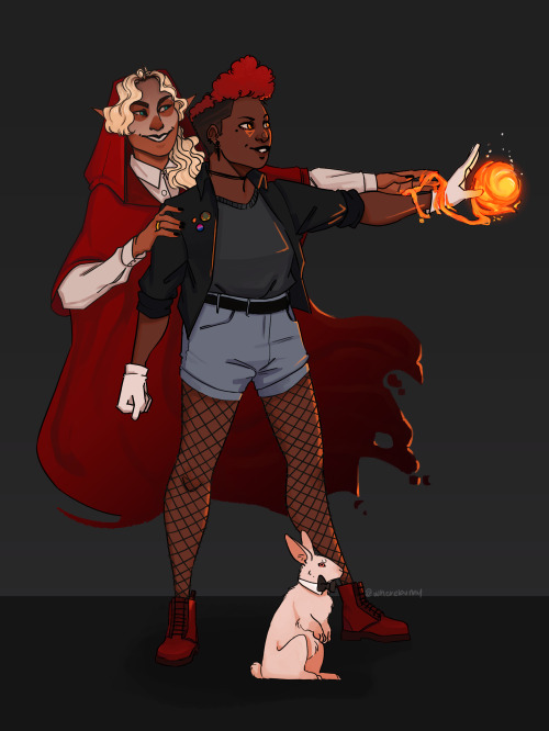 dramatic-audio: wherebunnyart: Lup teaching Aubrey magic for a commissioner! This one was so fun, I&