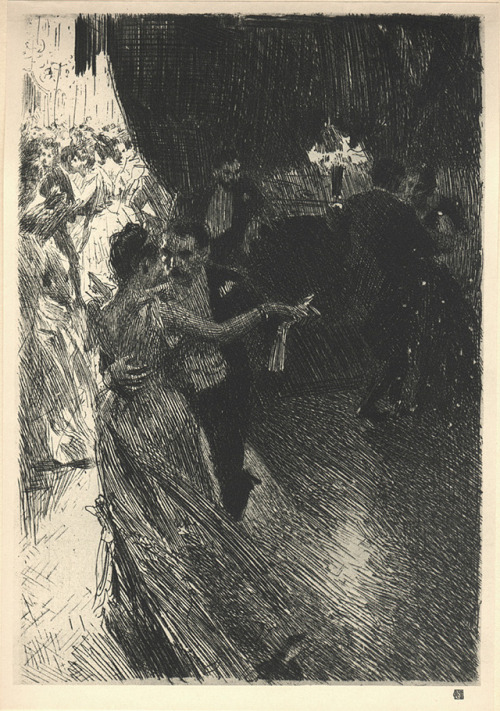 artist-zorn:The Waltz, 1891, Anders ZornMedium: etching,paperhttps://www.wikiart.org/en/anders-zorn/