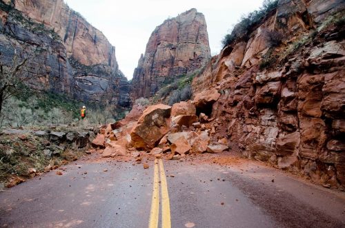 Zion RockfallsZion National Park in Utah is open year round, but the weather recently left many of t