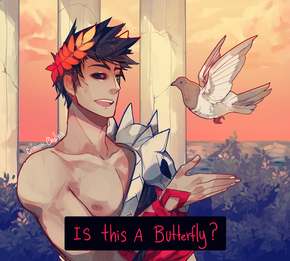 I'm sure someone has probably already done this, but I wanted to draw it anyway XD He doesn't know what birds are!!! That's 