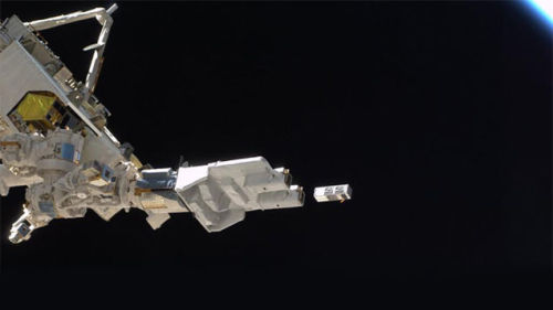 Robot Uprising Begins? The International Space Station has a cannon that launches tiny CubeSat micro