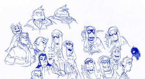 have a little sketch dump of my defective-goons crew