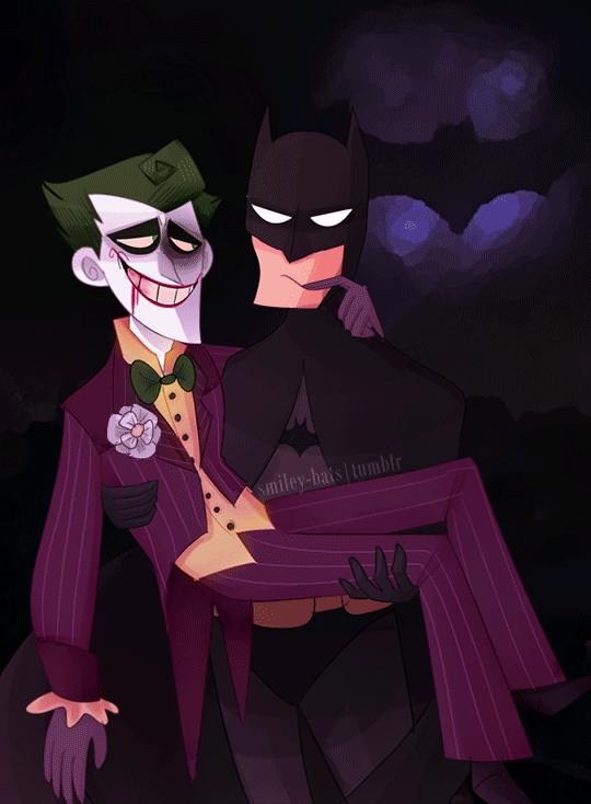 smiley-bats:aHH this is the first time i draw ‘em together ;0; I think this joker