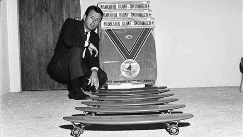 Larry Stevenson, Makaha Skateboard, 1963. California, USA.Makaha was one of the first skateboard com