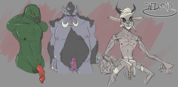 Monsterbois I sketched out because idk about