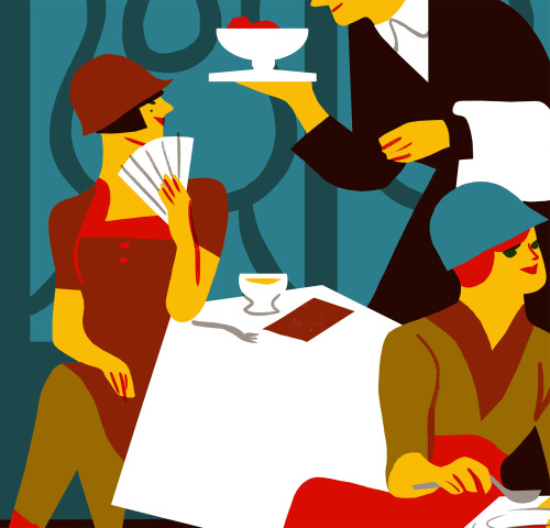 Illustration for Citrus Magazine about history of restaurant