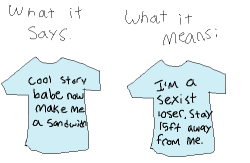 klefable:  i am an artist i know  I have this shirt . it was a wedding present from  my friend I only wear to bed and its a inside joke between me and my wife dommebadwolff23 because i have actually only said that to her. 