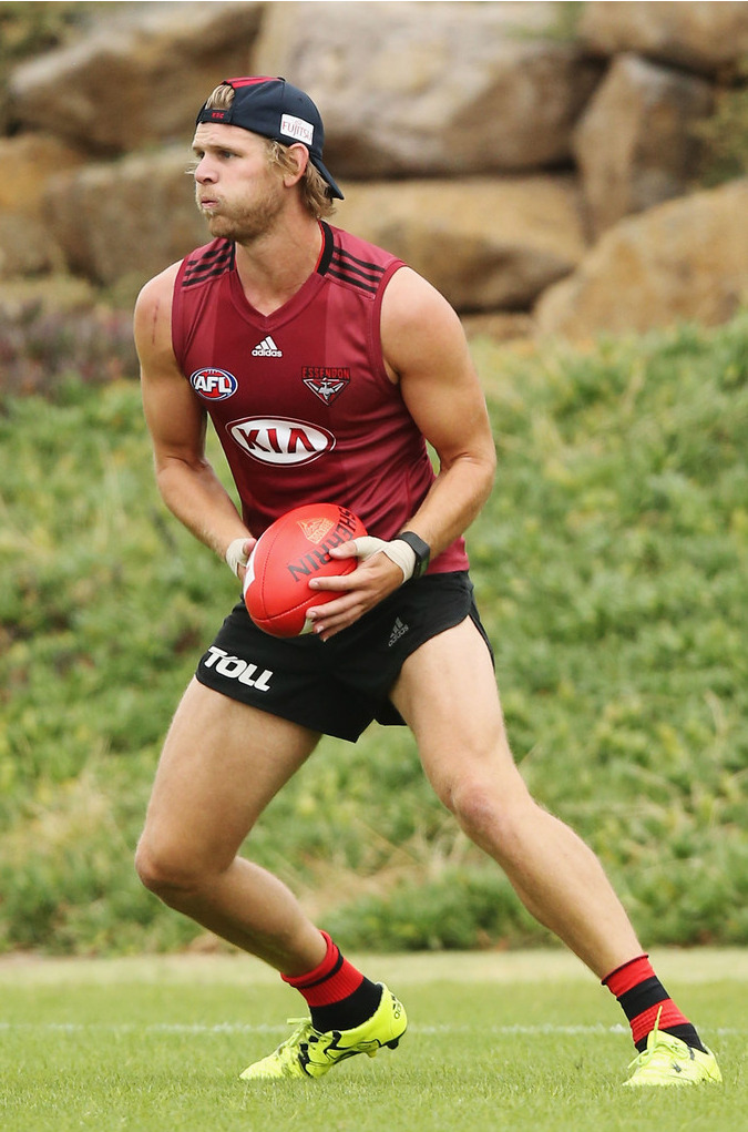 roscoe66:  Patrick Ambrose, Jayden Laverde and Michael Hurley of the Essendon Bombers