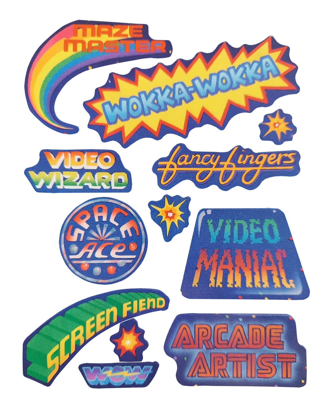 An arcade inspired sticker sheet made by Hallmark in 1983. It has ...