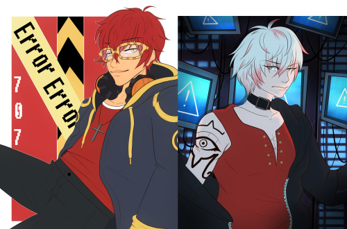  707  & Unknown [ Mystic Messenger ]—Haven’t play the game app yet but this two bother are