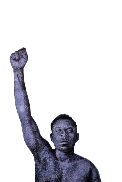 artofadrianarmstrong:Pride #3/Untitled:Hands Up DiptychMarker and Ballpoint Pen/Watercolor, Varnish, and Ballpoint Pen22 x 30 (2) Adrian Armstrong