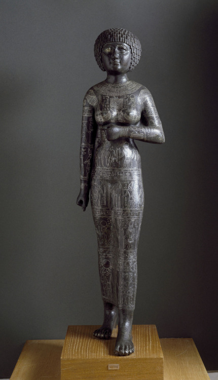 egypt-museum:Statue of Princess TakushitCopper alloy hollow cast statue of the princess-priestess Ta