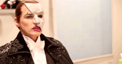 cinema-phantom:  Getting into make-up as The Phantom 
