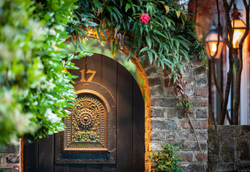 Garden Door along Longitude Lane at Twilight, Charleston, SC© Doug Hickok   More here…   hue 