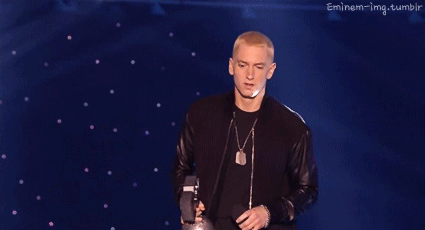 yelawolfismydaddy:  eminem-img:  Eminem at MTV EMA 2013 BEST HIP HOP ARTIST  hehe 