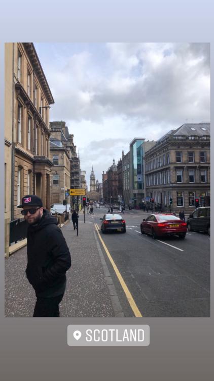Maya visited Dan while on tour. Glasgow, March 23, 2019 Instagram: mayatuttle