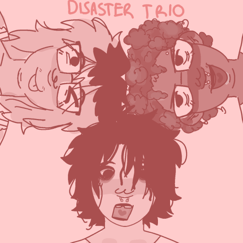 ME, MY BOYFRIEND ( @kyelsilly ) AND MY QUEER PLATONIC PARTNER ( @gammyclowntime )