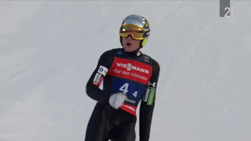 Anže Lanišek after his 2nd jump in Vikersund 13.03.2022(for @fl0werrss)