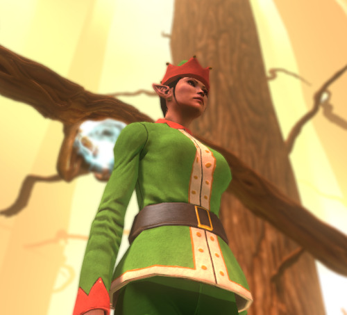 Elfin cap, greenElfin tunic, greenElfin leggings, greenPlastic Elf ears