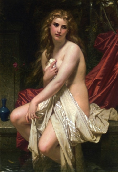 Hugues Merle  - French artist 1823 – 1881“Susannah At Her Bath”